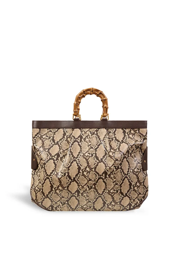 SNAKE - Tote bag - beige