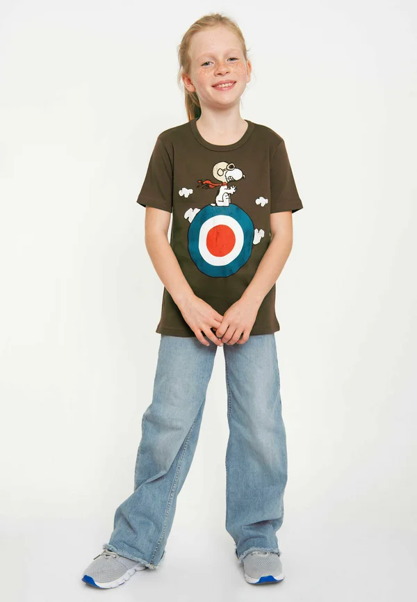 SNOOPY-TARGET - Print T-shirt - oliv-grün