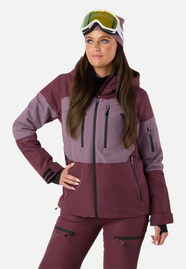 Snowboard jacket - dk mauve pale mauve