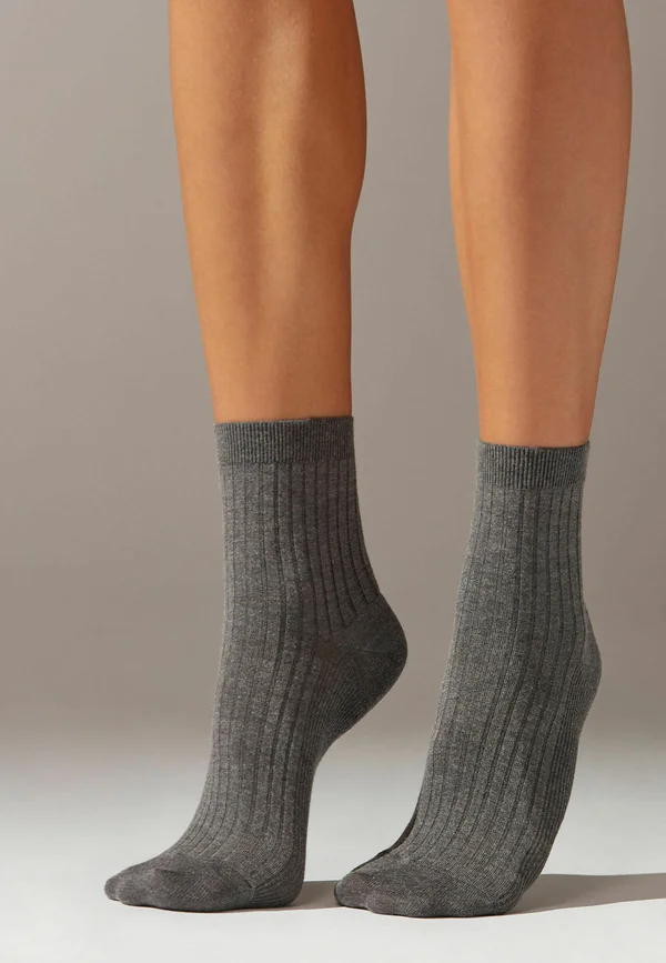 Socks - grau grigio medio melange