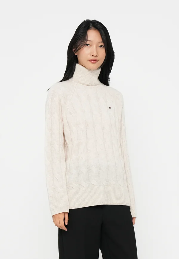 SOFT CABLE ROLL - Jumper - heather oatmilk