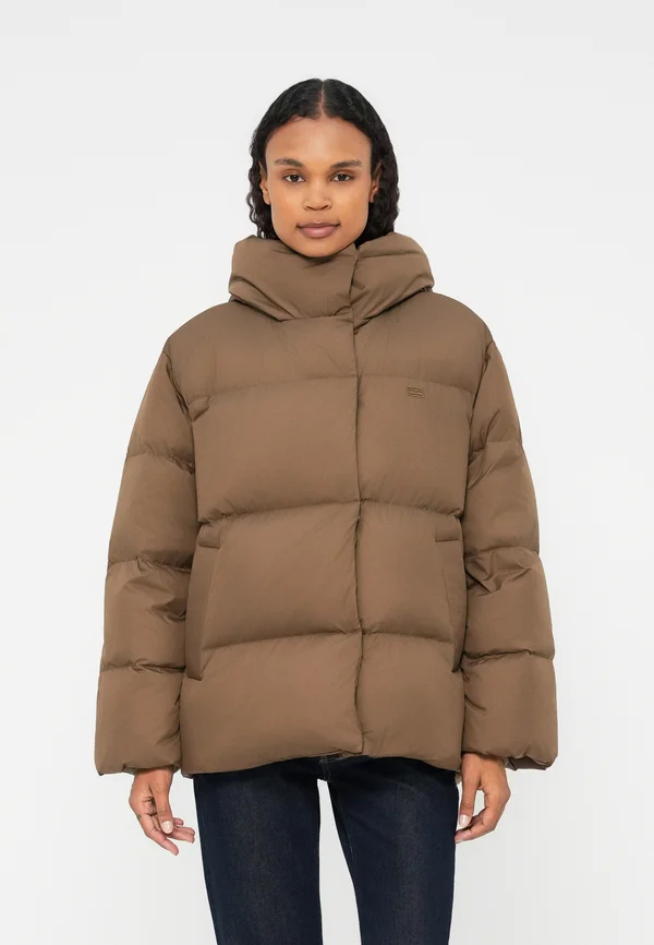 SOFT DOWN WRAP - Winter jacket - nordic taupe