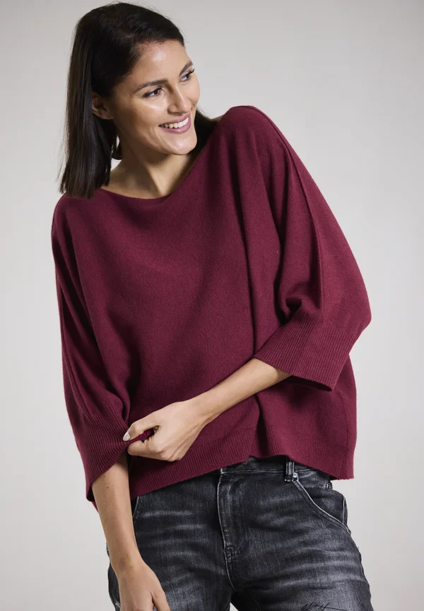 SOFT FLOW - Jumper - red wine
