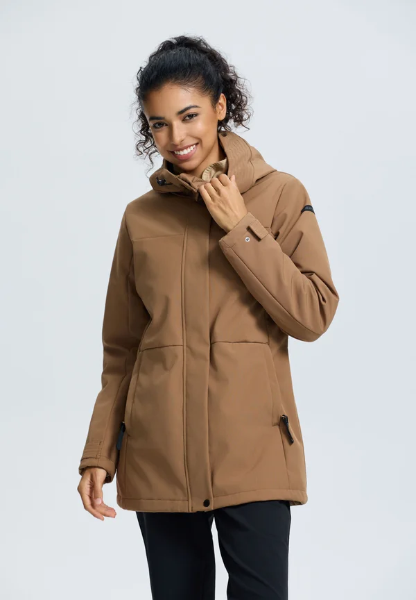 Soft shell jacket - braun