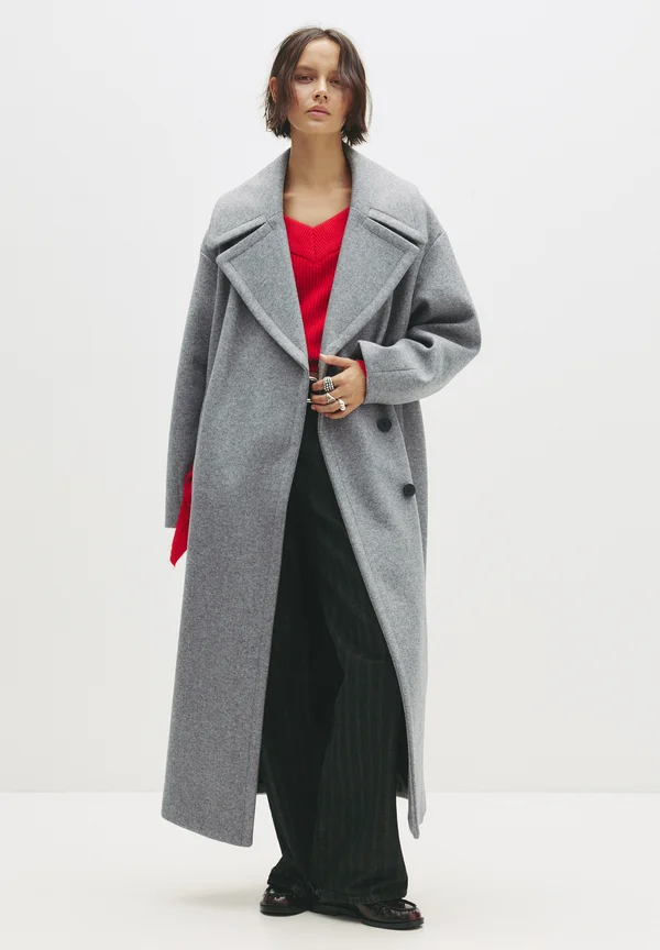 SOFT TEXTURE - Classic coat - light grey