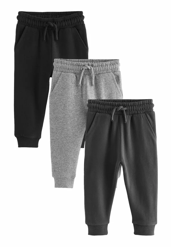 SOFT TOUCH 3 PACK REGULAR FIT - Tracksuit bottoms - black charcoal grey