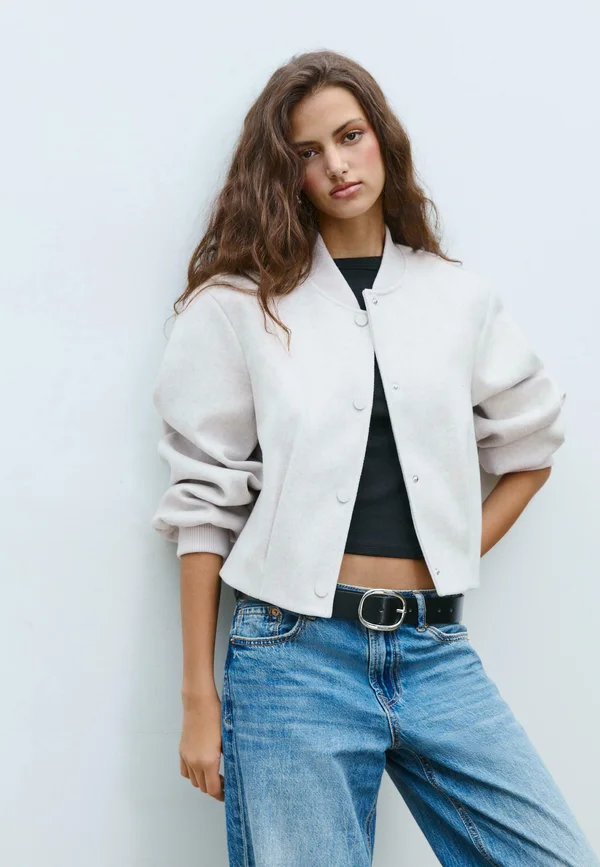 SOFT-TOUCH - Bomber Jacket - beige