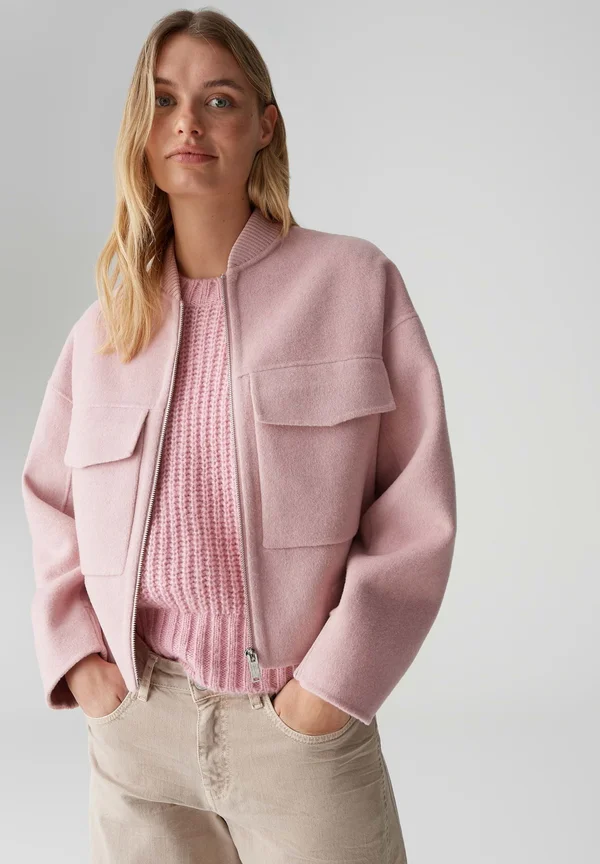 SOFT TOUCH - Bomber Jacket - coral blush