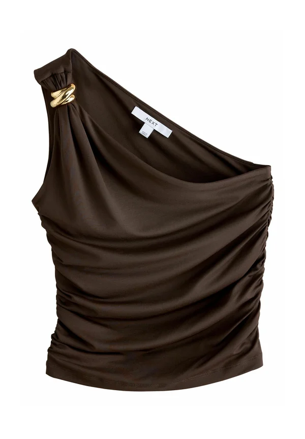 SOFT TOUCH ONE SHOULDER HADWARE  - Top - chocolate brown