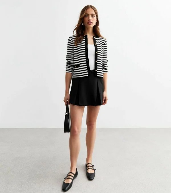 SOFT TOUCH STRIPED - Cardigan - black pattern