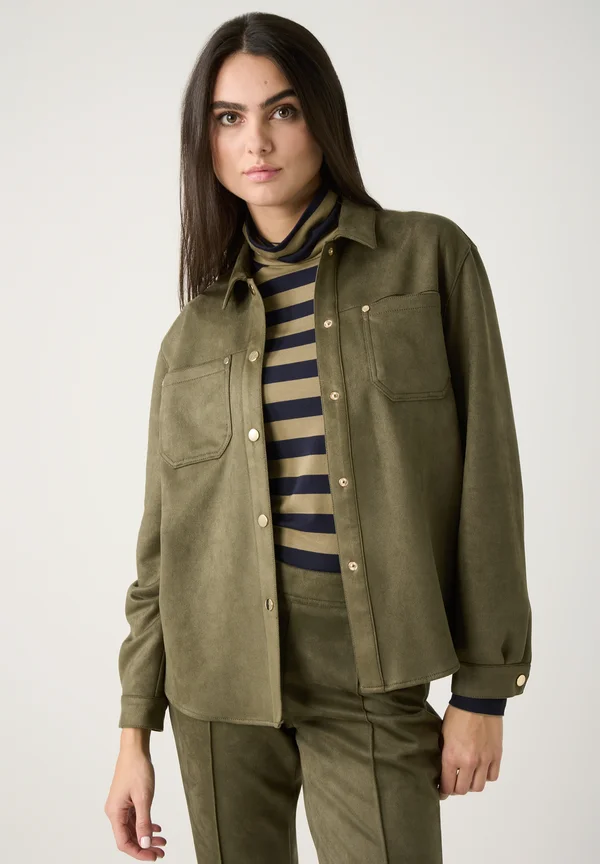 SOFTES - OPTIK - Button-down blouse - olive leaf