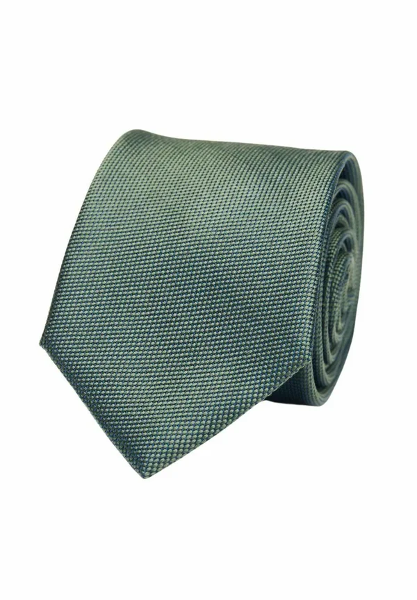 SOLID STRUCTURE - Tie - olive green
