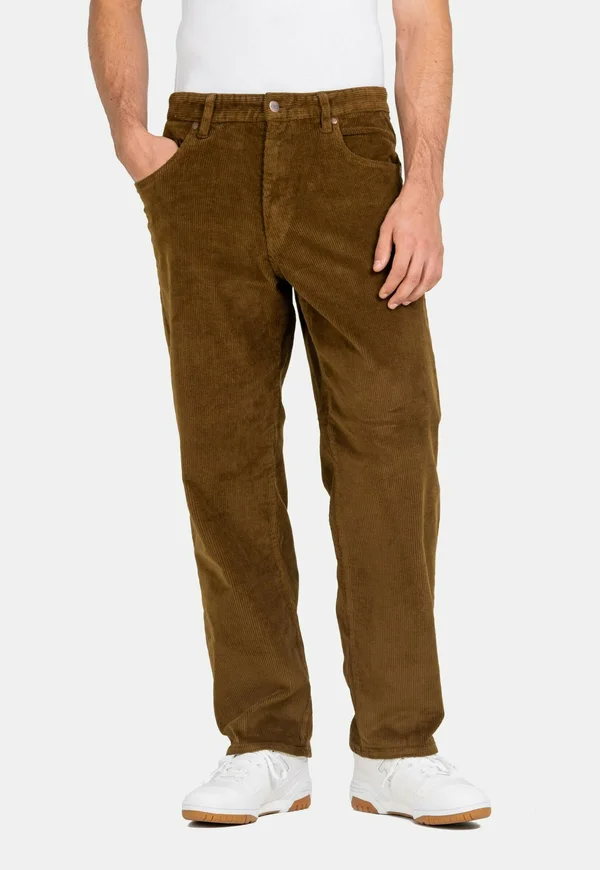 SOLID - Trousers -  brown cord
