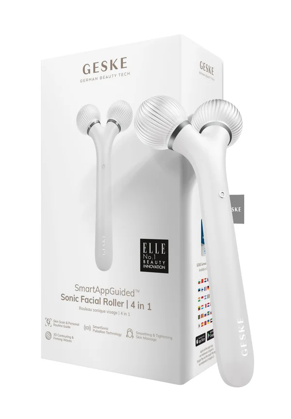 SONIC FACIAL ROLLER | 4 IN 1 - Skincare tool - white