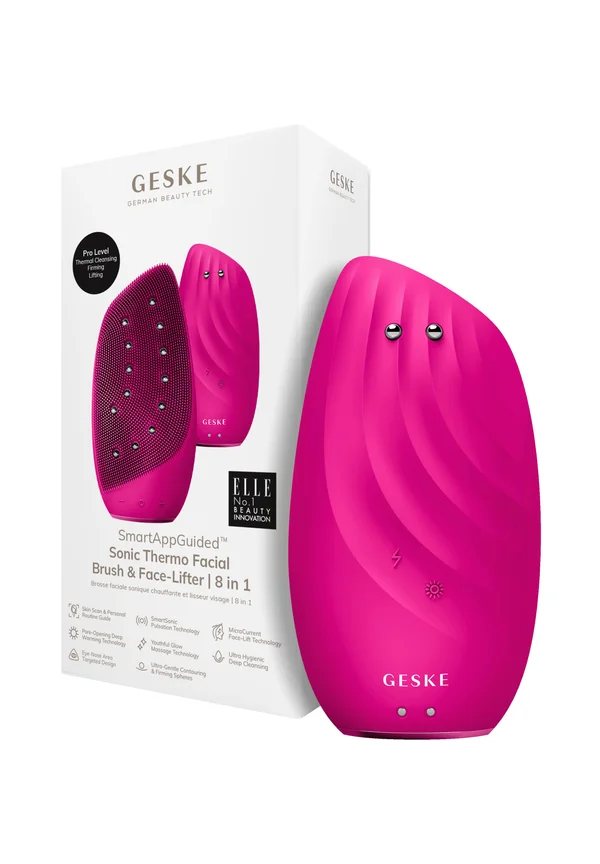 SONIC THERMO FACIAL BRUSH FACE-LIFTER | 8 IN 1 - Skincare tool - magenta