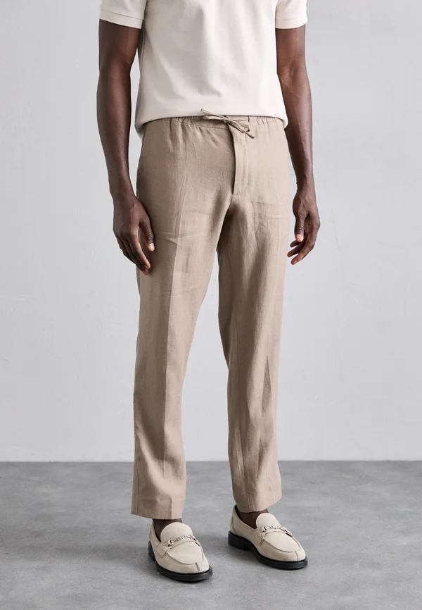 SOREN DRAPE PANTS - Trousers - sepia tint