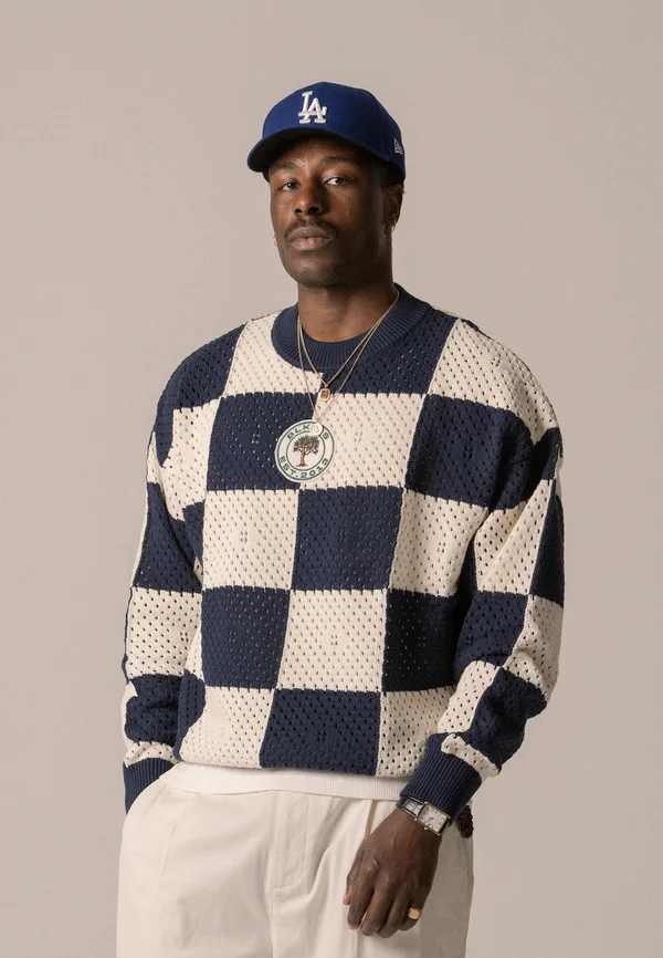 SOURCE CROCHET CREWNECK UNISEX - Jumper - peacoat