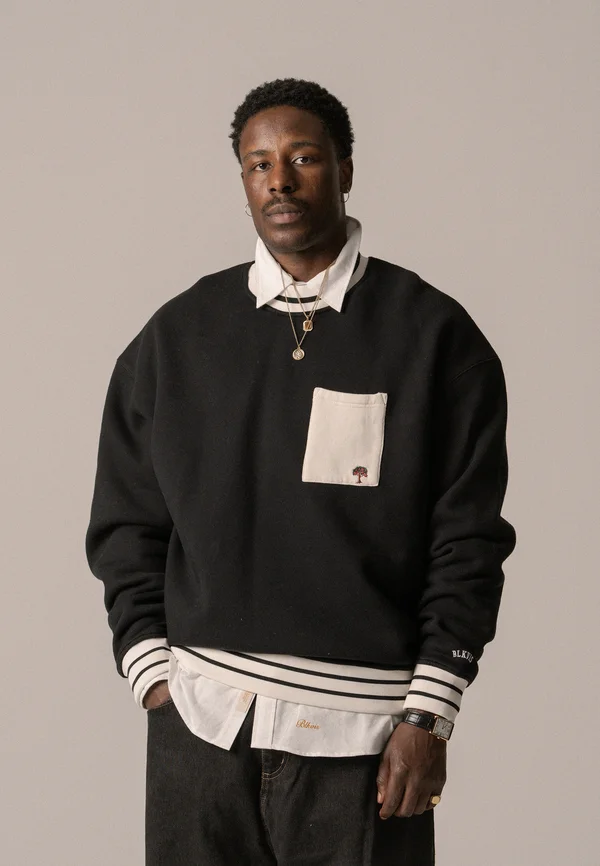 SOURCE POCKET CREWNECK UNISEX - Sweatshirt - black