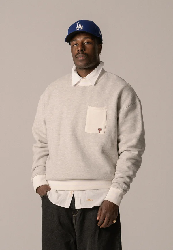 SOURCE POCKET CREWNECK UNISEX - Sweatshirt - grey heather