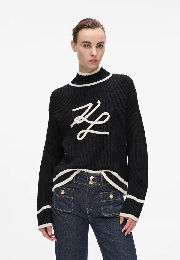 SOUTACHE AUTOGRAPH - Jumper - black