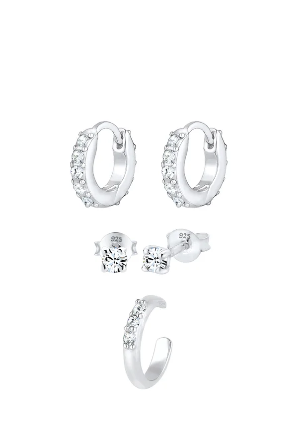 SPARKLING BASIC SET - MIT KRISTALLEN VON SWAROVSKI® - Earrings - silver-coloured
