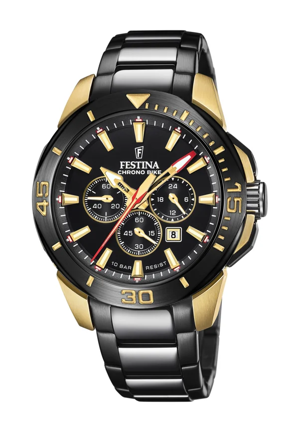 SPECIAL EDITION - Chronograph watch - black and gold coloured