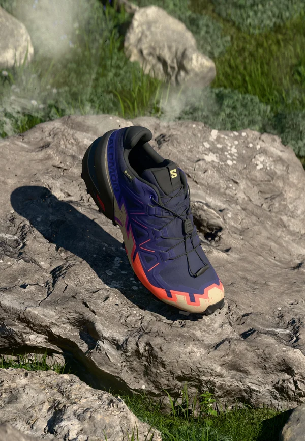 SPEEDCROSS 6 GTX - Trail running shoes - maritime blue/black/cherry tomato