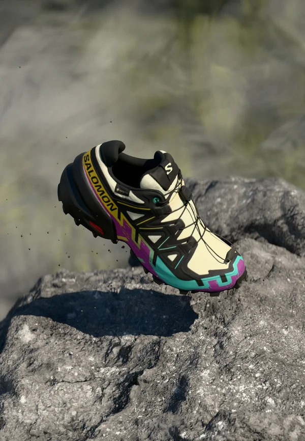 SPEEDCROSS 6 GTX - Trail running shoes - transparent yellow/black/waterfall