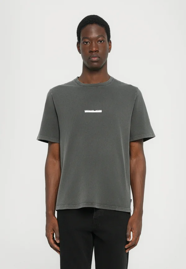 SPLIT LOGO TEE - Print T-shirt - black