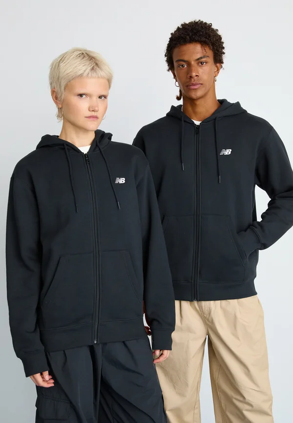 SPORT ESSENTIALS LOGO FULL ZIP UNISEX - Zip-up sweatshirt - black