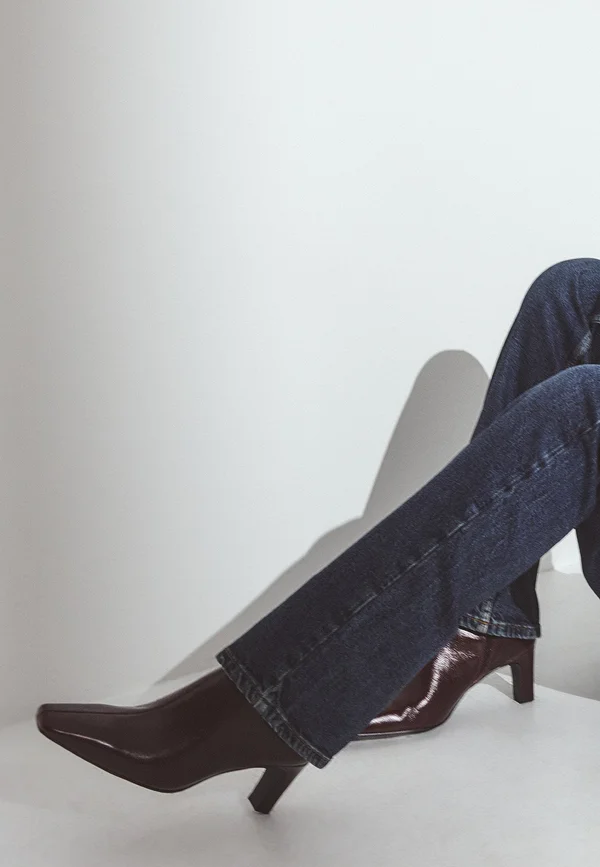 SQUARED TOE - Classic ankle boots - burgundy