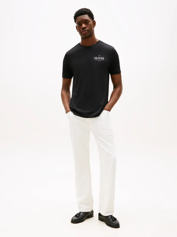 STACK - Print T-shirt - black