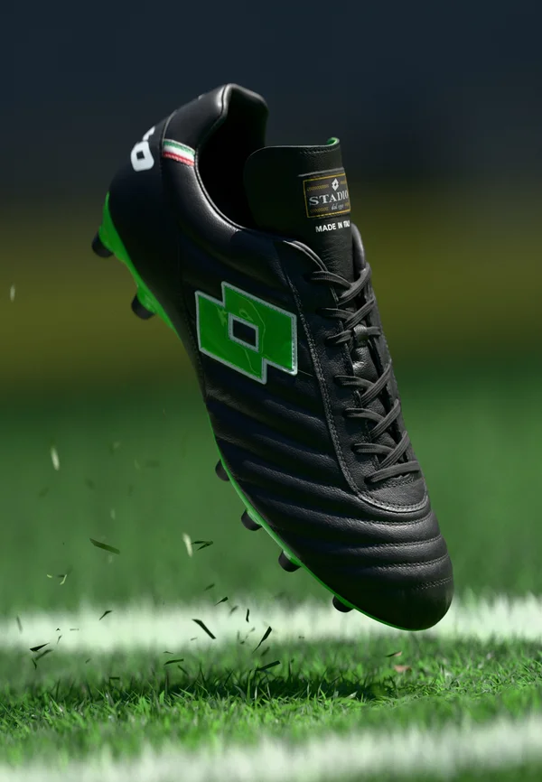 STADIO OG II FG - Firm-ground football boots - all black/spring green