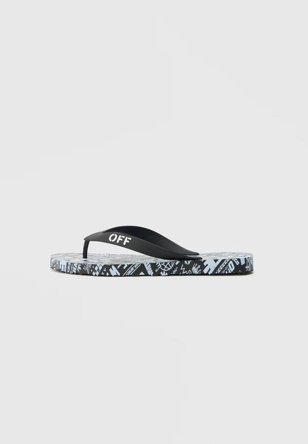 STAMP - T-bar sandals - snow/black
