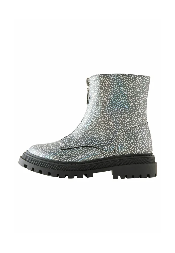 STANDARD FIT-ZIP FRONT - Classic ankle boots - silver metallic stars