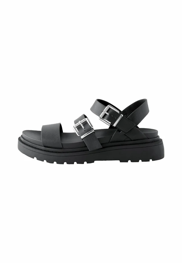 STANDARD WIDE FIT - CHUNKY BUCKLED - Platform sandals - black