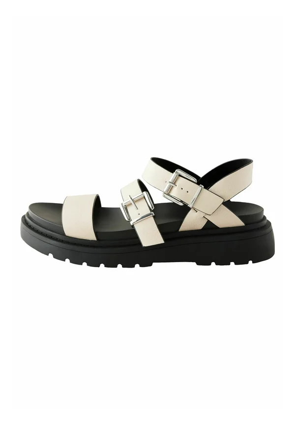STANDARD WIDE FIT - CHUNKY BUCKLED - Platform sandals - mottled beige