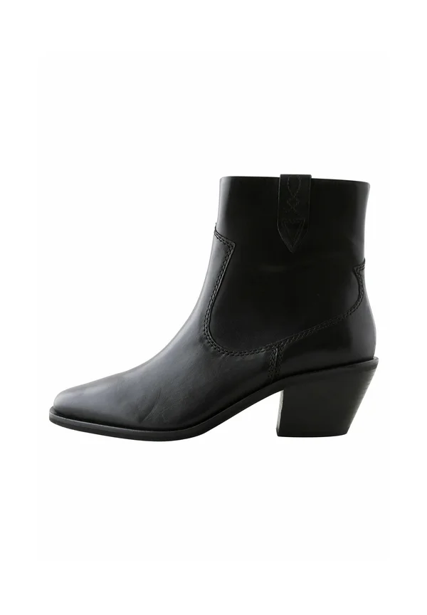 STANDARD WIDE FIT-FOREVER COMFORT BLOCK HEEL - Cowboy/biker ankle boot - black leather