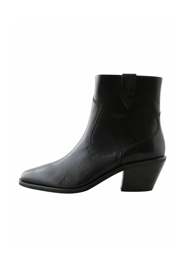 STANDARD WIDE FIT-FOREVER COMFORT BLOCK HEEL - Cowboy/biker ankle boot - mottled black