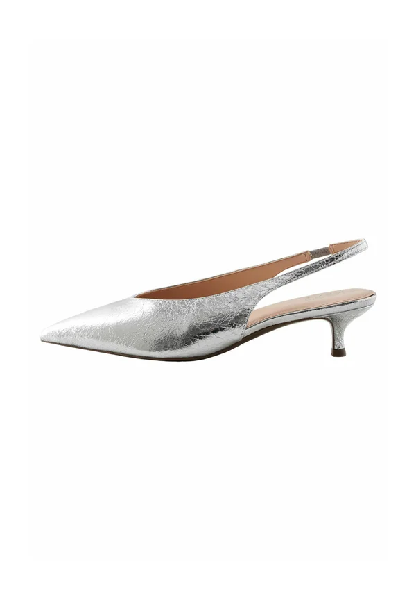 STANDARD/WIDE FIT - FOREVER COMFORT POINT TOE LOW KITTEN  - Classic heels - metallic grey