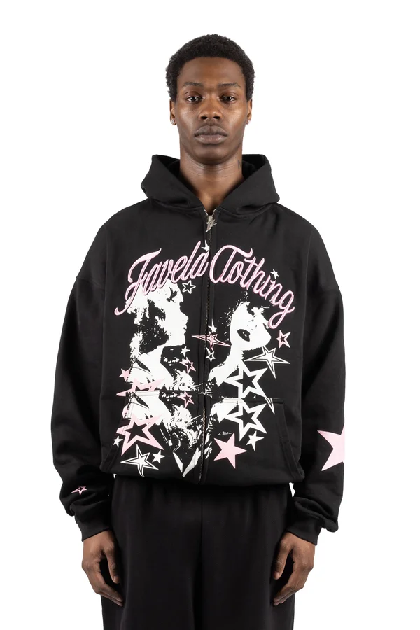 STAR FRONTZIP - Zip-up sweatshirt - black