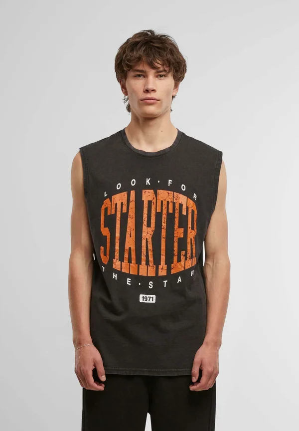 STARTER SLEEVELESS WASHED - Top - acid black washed