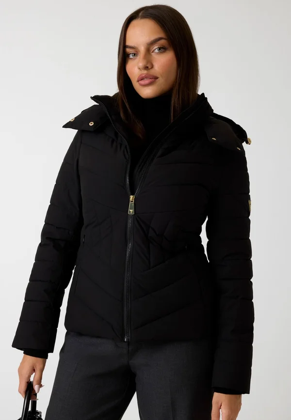 STEPP MIT KAPUZE - Winter jacket - schwarz