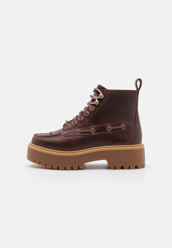 STONE STREET MID - Lace-up ankle boots - burgundy