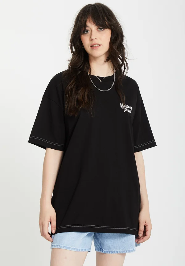 STONEHER - Print T-shirt - black