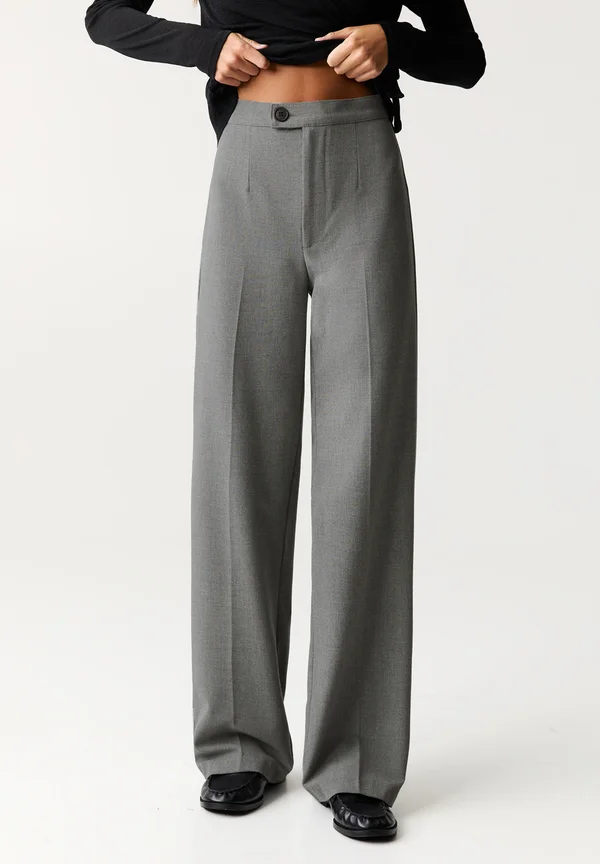 STRAIGHT-LEG DARTED -SMART - Trousers - grey