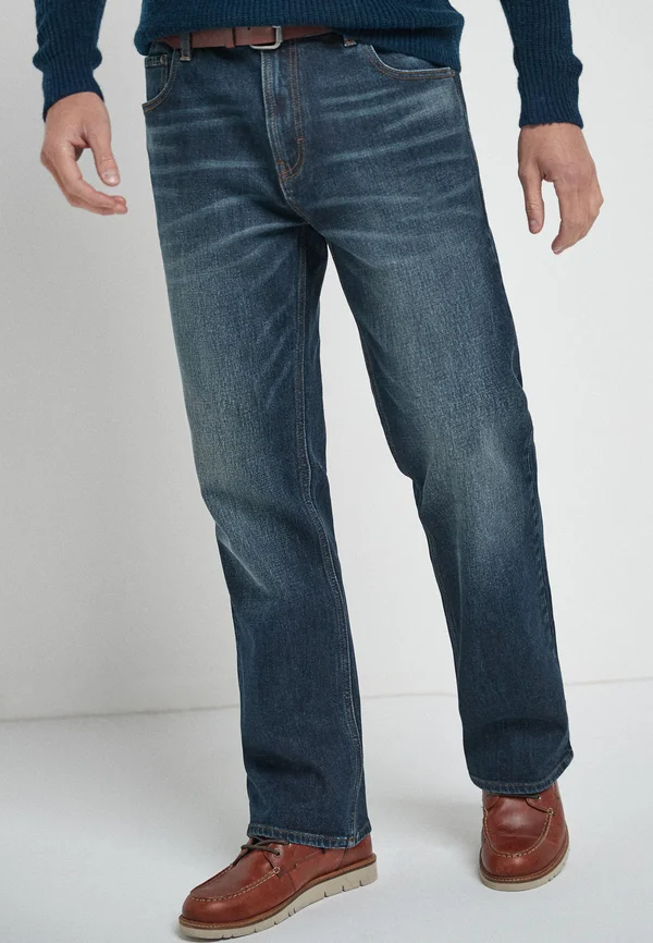 Straight leg jeans - bleached denim