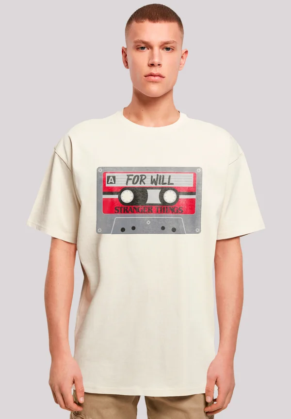 STRANGER THINGS CASSETTE FOR WILL NETFLIX TV SERIES - Print T-shirt - sand