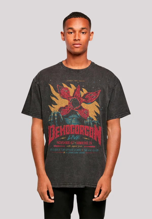 STRANGER THINGS DEMOGORGON POSTER NETFLIX TV SERIES - Print T-shirt - schwarz