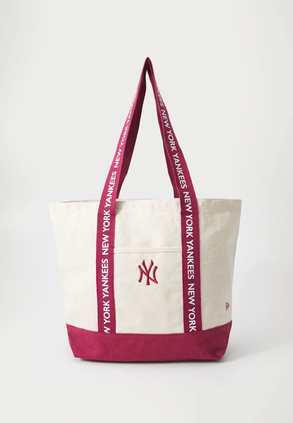 STRAP TOTE UNISEX - Tote bag - offwhite/dark red